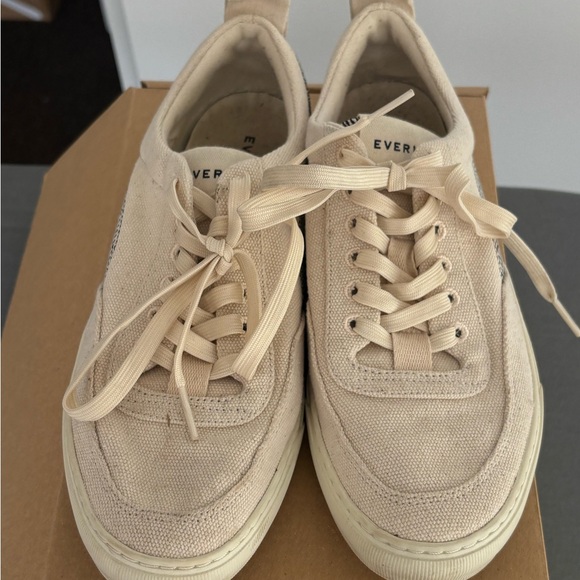 Everlane Cream Canvas Sneakers - Picture 3 of 3